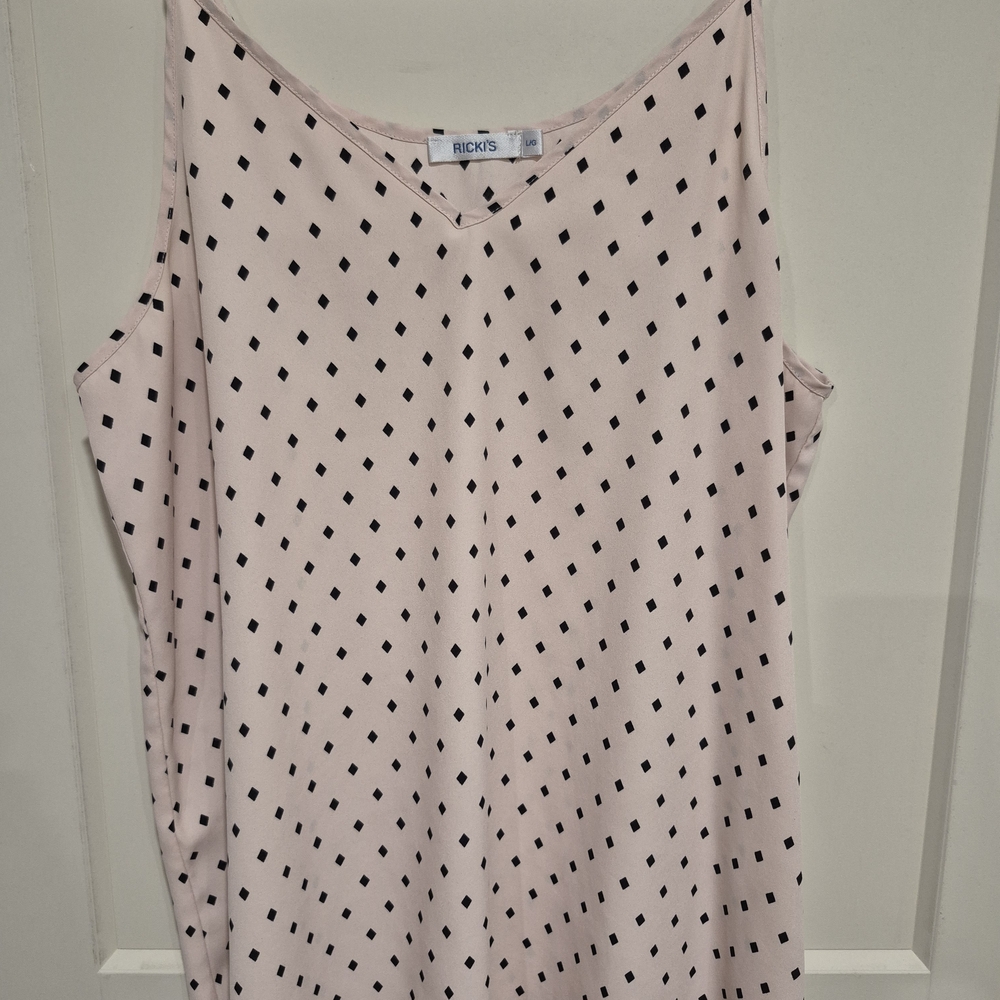 Ricki's Blush and Black Patterned Sleeveless Blouse